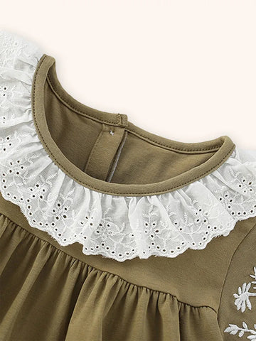 Sweet Flower Embroidered Dress